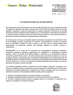 La Productividad es un Bien Social